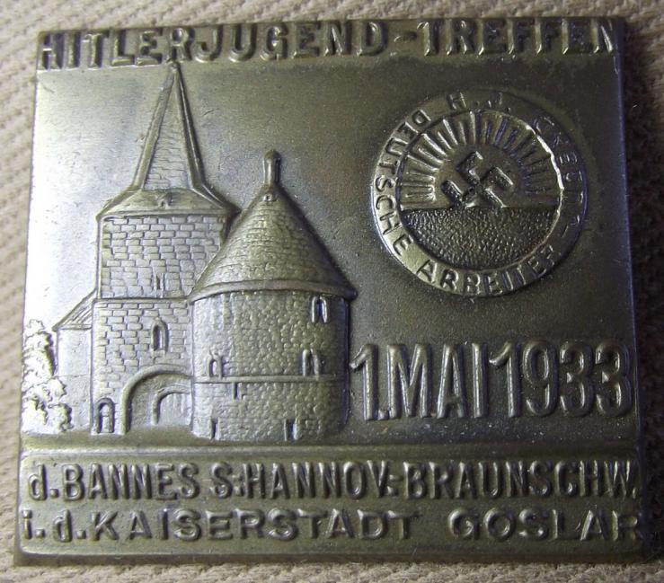 HJ Treffen, 1933 Event Badge, Tinnie.