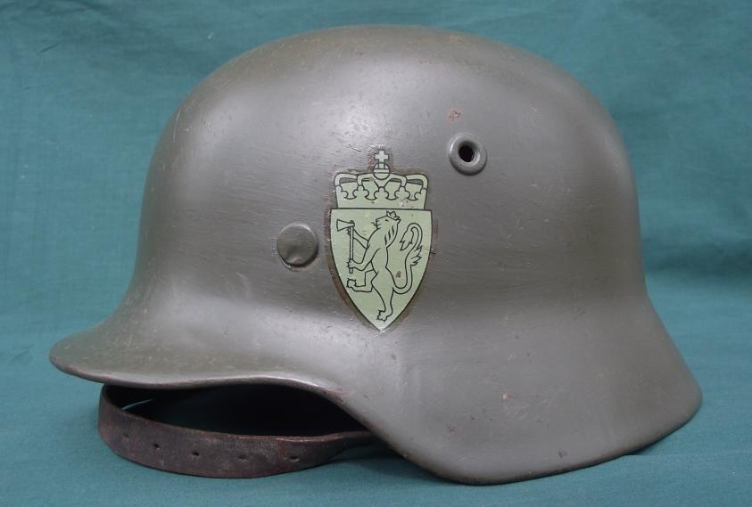 Norwegian Army Issued German M40 Combat Helmet. NS