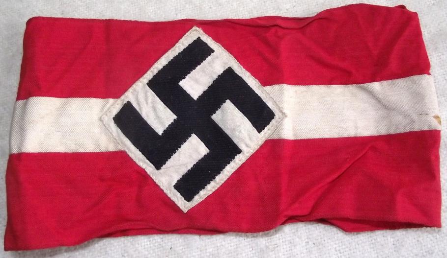 Hitler Youth Armband and Paper Tag.