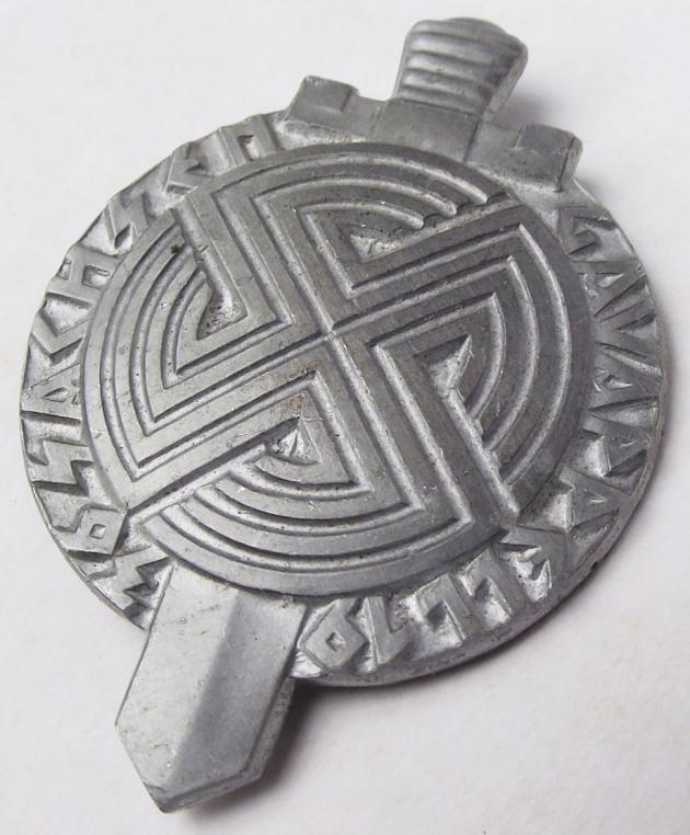 1936 Sachsen Event Badge, Tinnie. Wachtler and Lange Maker. 