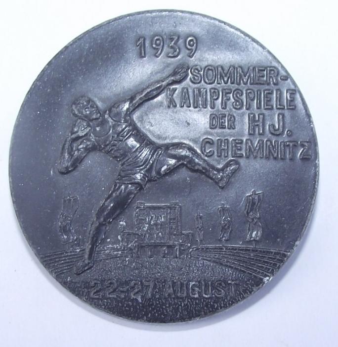 1939 HJ Chemnitz Sommer Kampfspiele Event Badge/Tinnie.