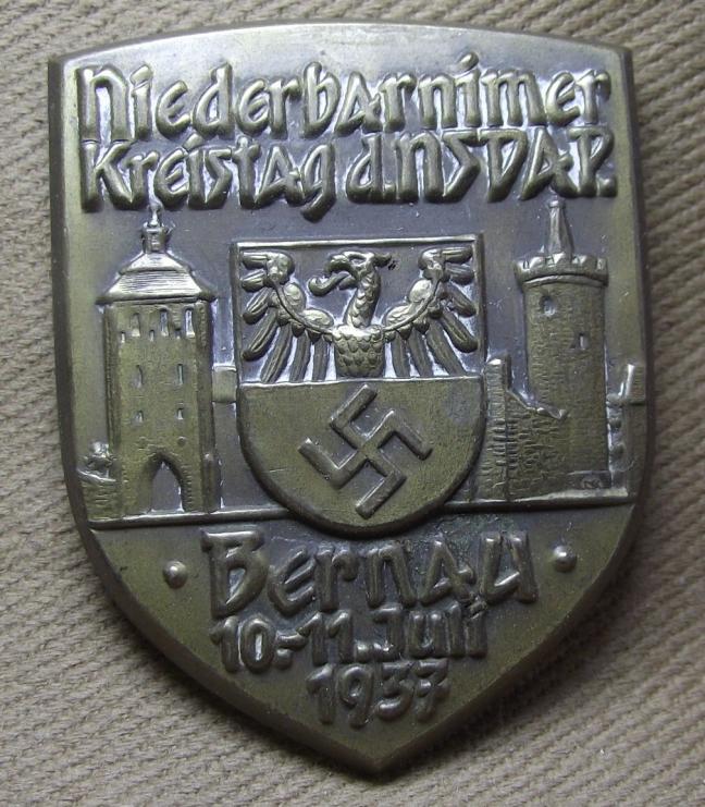 1937 NSDAP Kreistag Brenau Event Badge/Tinnie.