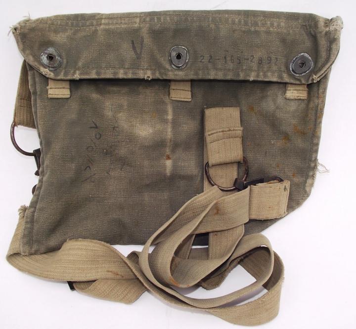 PRICE REDUCED. Iraqi Gas Mask Bag, Named.