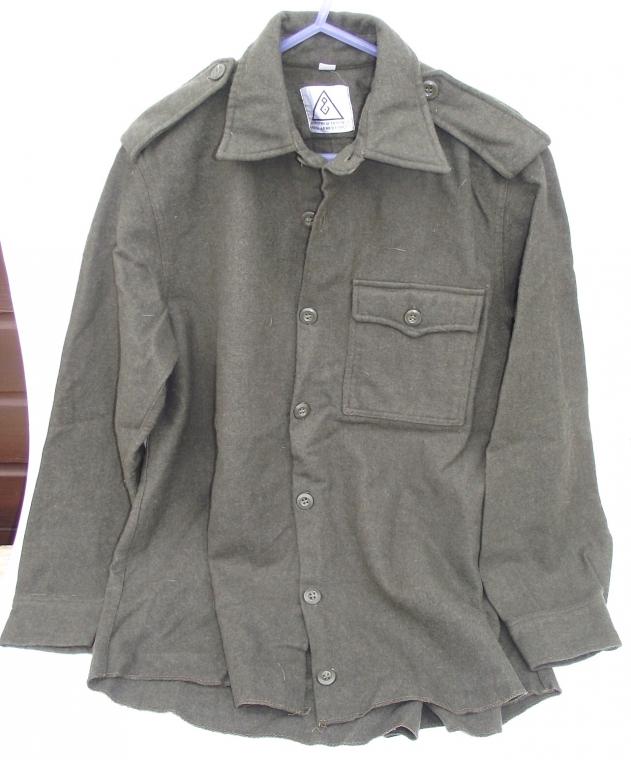 Iraqi Olive Drab Wool Shirt, Jihm Label.