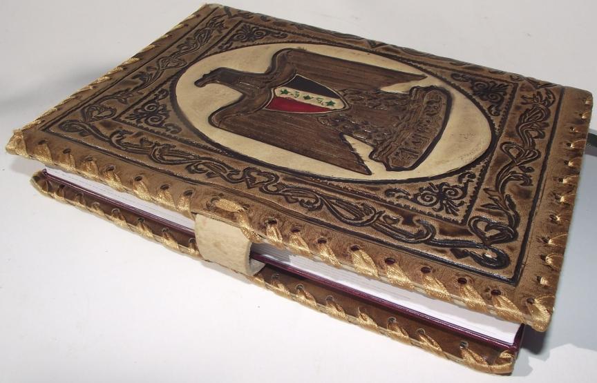 Iraqi Personal Diary and Leather Bound Cover.