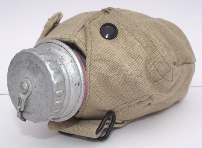 Iraqi Canteen and Cover. Jihm marked.