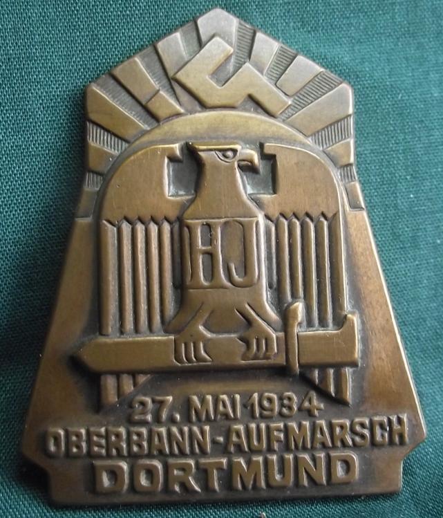 Hitler Youth Event Badge/Tinnie. Aufmarsch Dortmund, 1934.