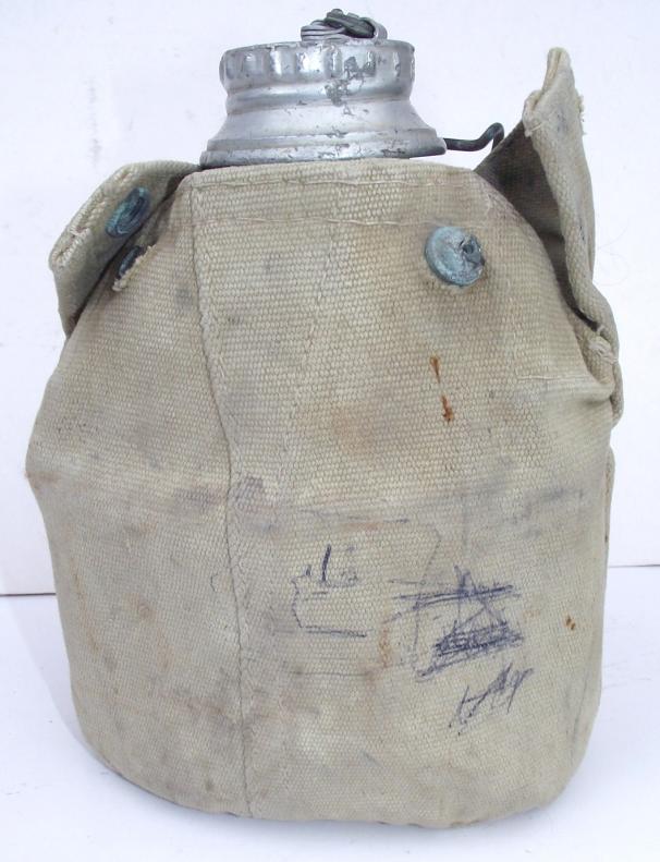 Iraqi Canteen and Cover, Jihm Markings.