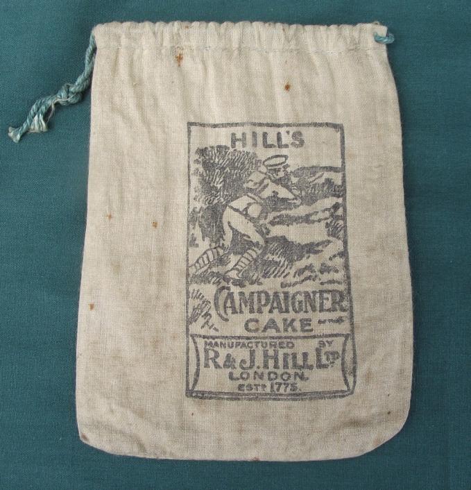 WW1 British 2-oz Tobacco Pouch, Hill's Campaigner Cake.