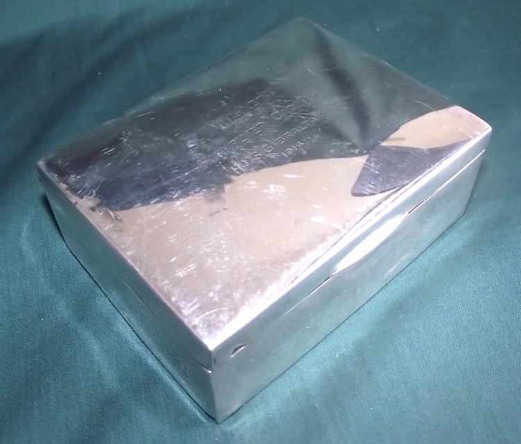WW1 British RN Dedicated Silver Cigarette Case,1914.