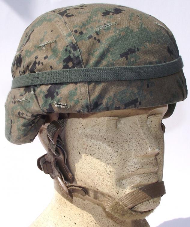 USMC MICH / ACH Kevlar Combat Helmet. MSA Production.
