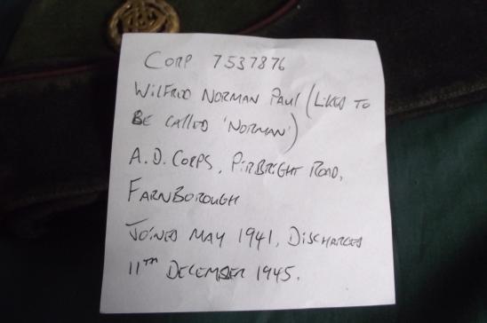 WW2 Army Dental Corps Officers Side Cap.