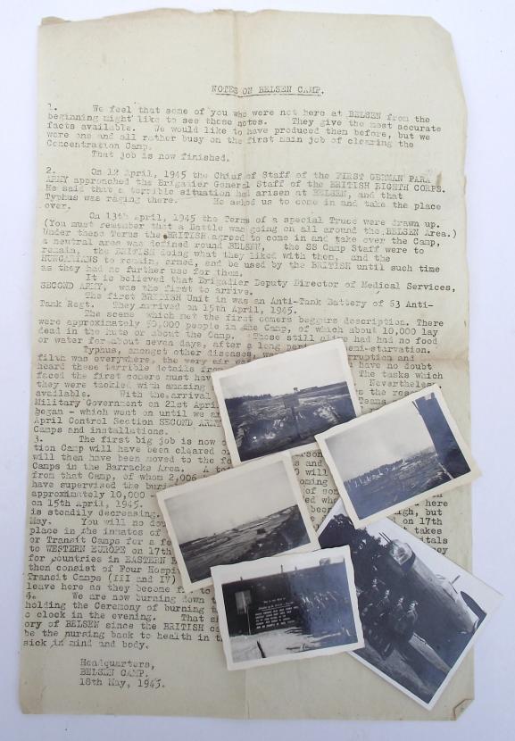 RAF Belsen Concentration Camp Visit and Photos. May 20th, 1945.