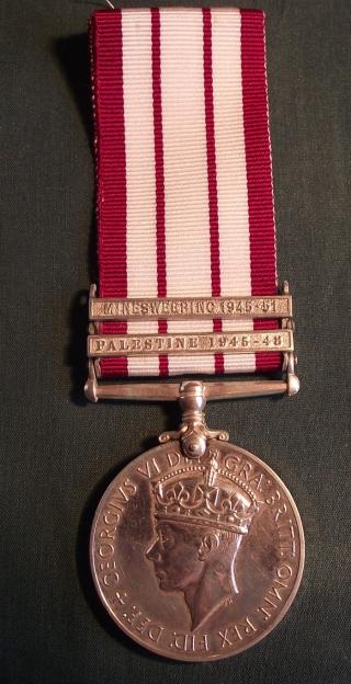 Two Bar Royal Navy GSM, Minesweeping and Palestine.