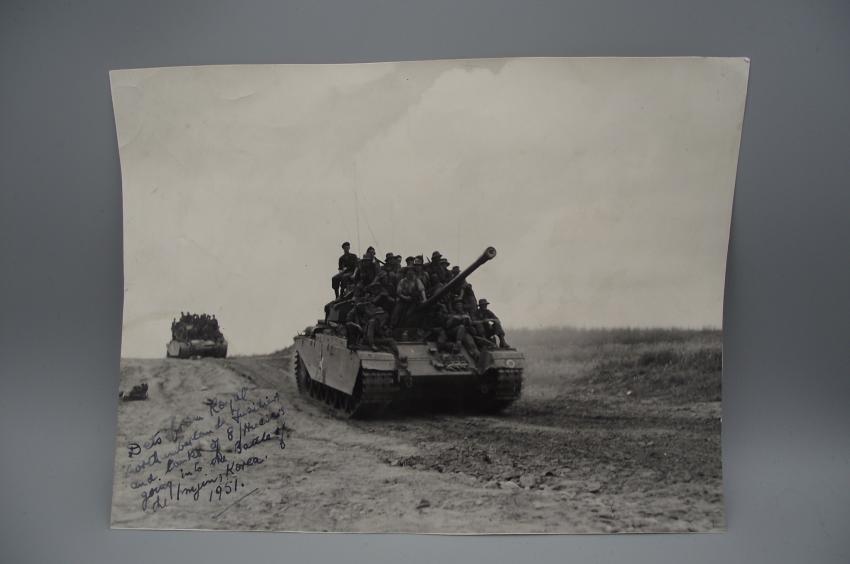 PRICE REDUCED. Press Photo Korea. Northumberland Fusiliers, Imjin River.