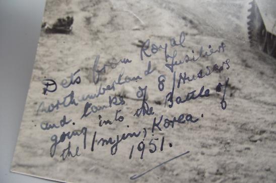 PRICE REDUCED. Press Photo Korea. Northumberland Fusiliers, Imjin River.