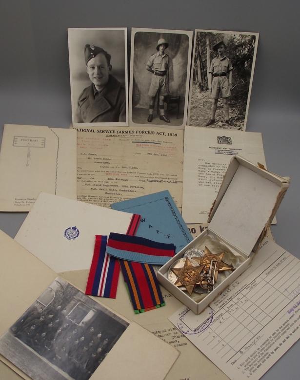Burma Medal Group, Photos, Documents, RE/West African Frontier Force.
