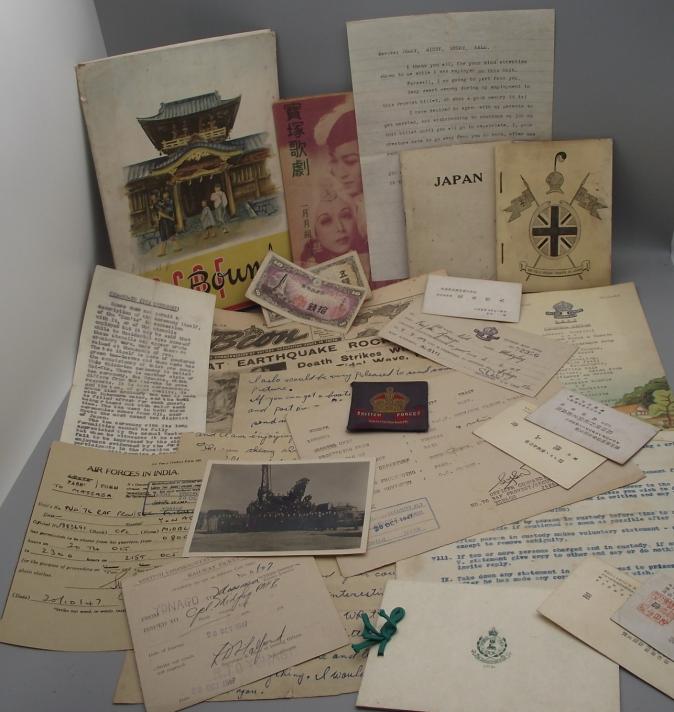Japanese Occupation 1945/47 Document Group. RAF Provost.