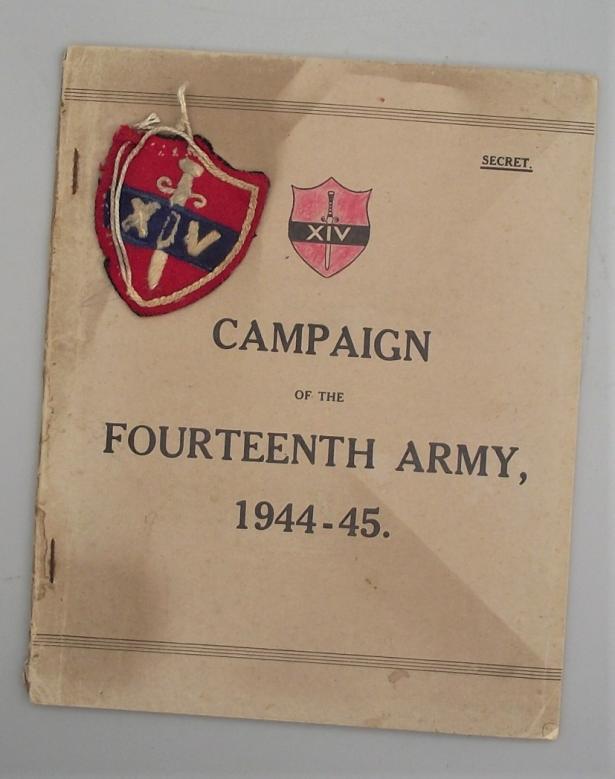 Theatre Made Fourteenth Army Divisional Patch and Campain Book.