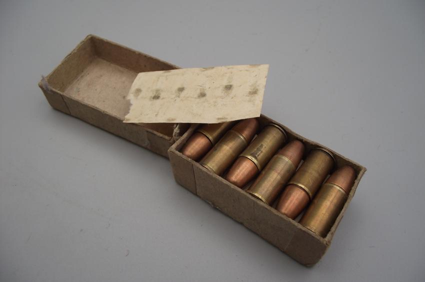 Inert Box of 12 .380 Revolver Cartridges.1943 Dates.