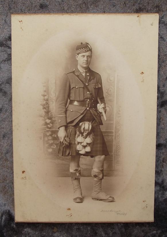 WW1 Argyl and Sutherland Highlanders Studio Photo.