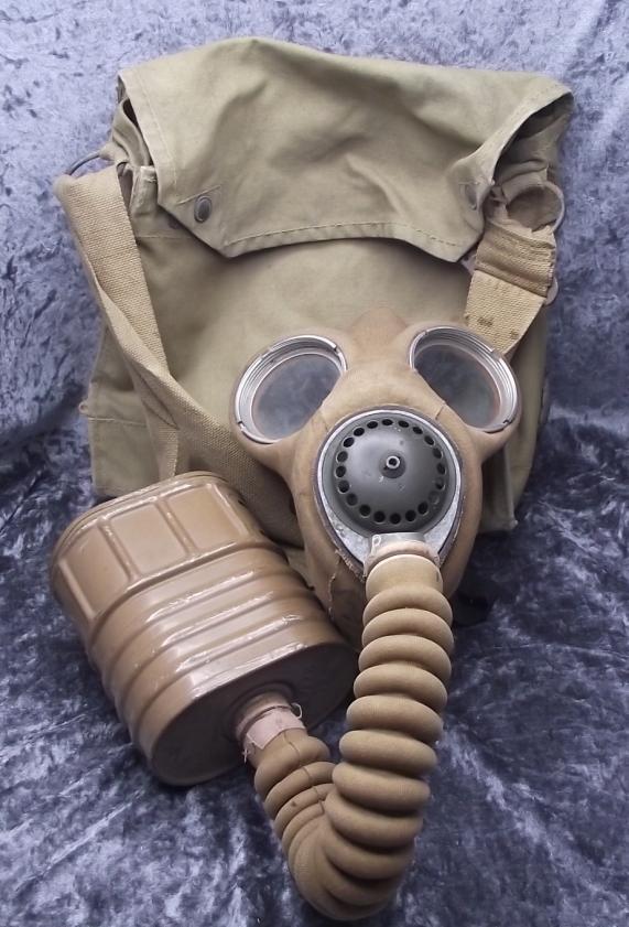1939 Dated British Military MK-IV Respirator and Bag.