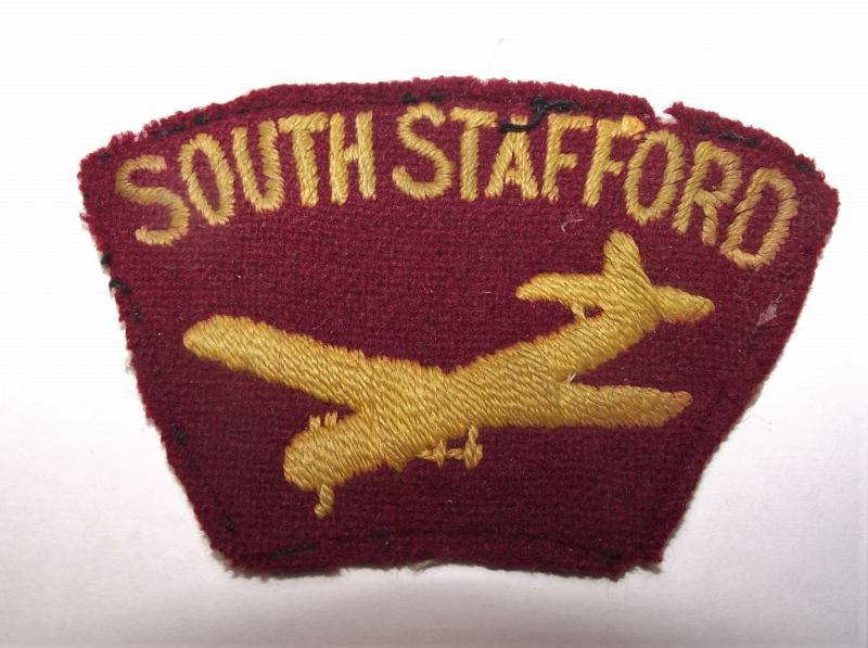 South Stafford Cloth Formation Badge.