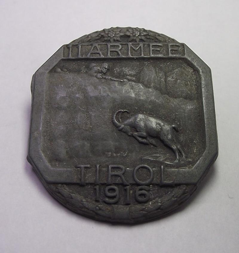 1916 Dated Austrian Cap Badge. 11 Armee, Tirol.