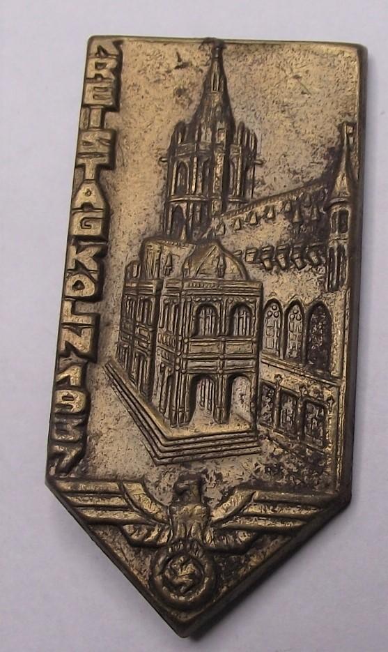 1937 Kreistag Koln Event Badge/Tinnie.
