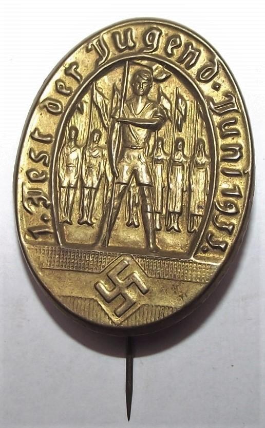 1933 Fest Der Jugend Event Badge/Tinnie.