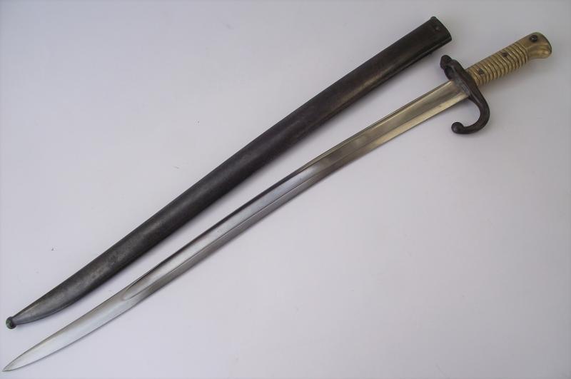 French 1866 Pattern ''Chassepot'' 2nd Empire Bayonet. Matching Numbered.
