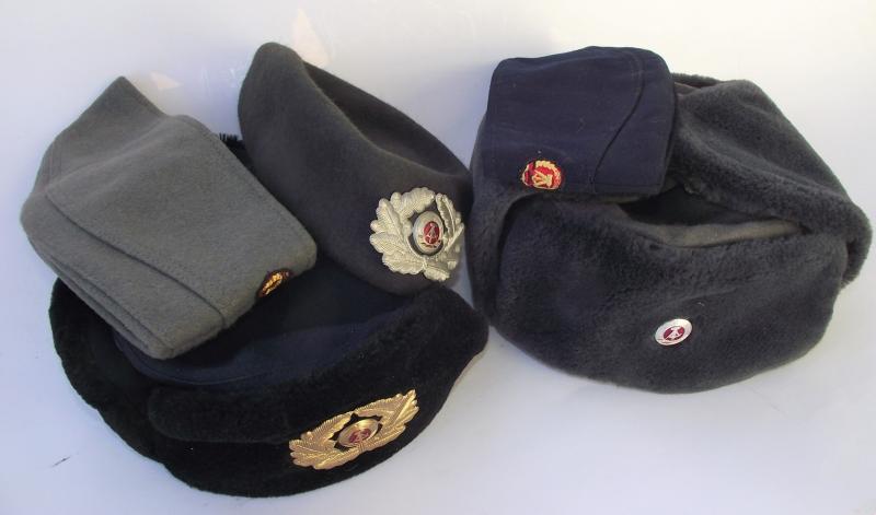 DDR East German NVA Headgear Selection.