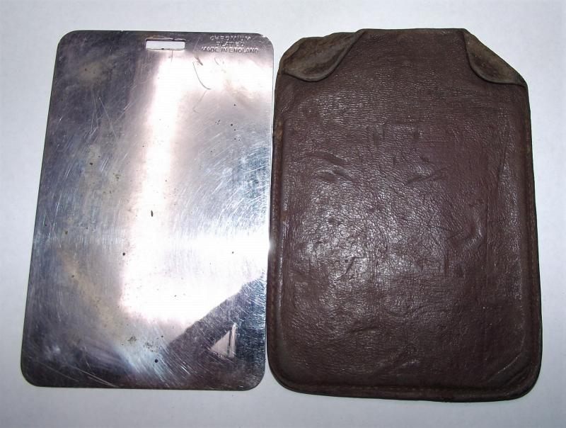 WW1 Personal Hand Mirror and Leather Wallet.