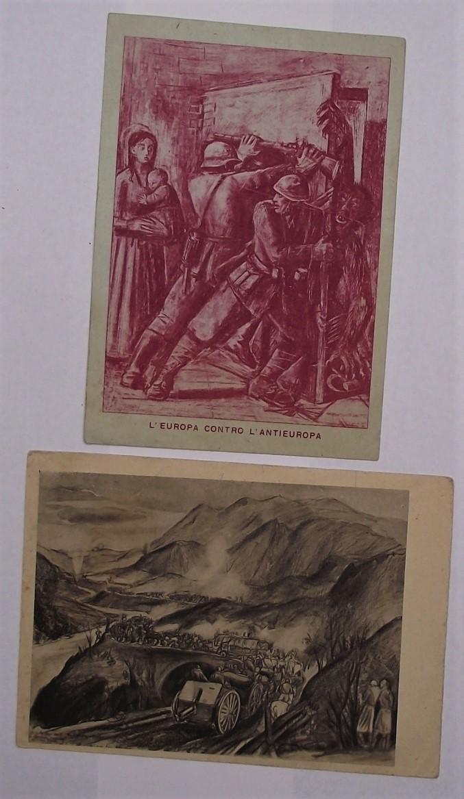 2 X Italian WW2 Post Cards