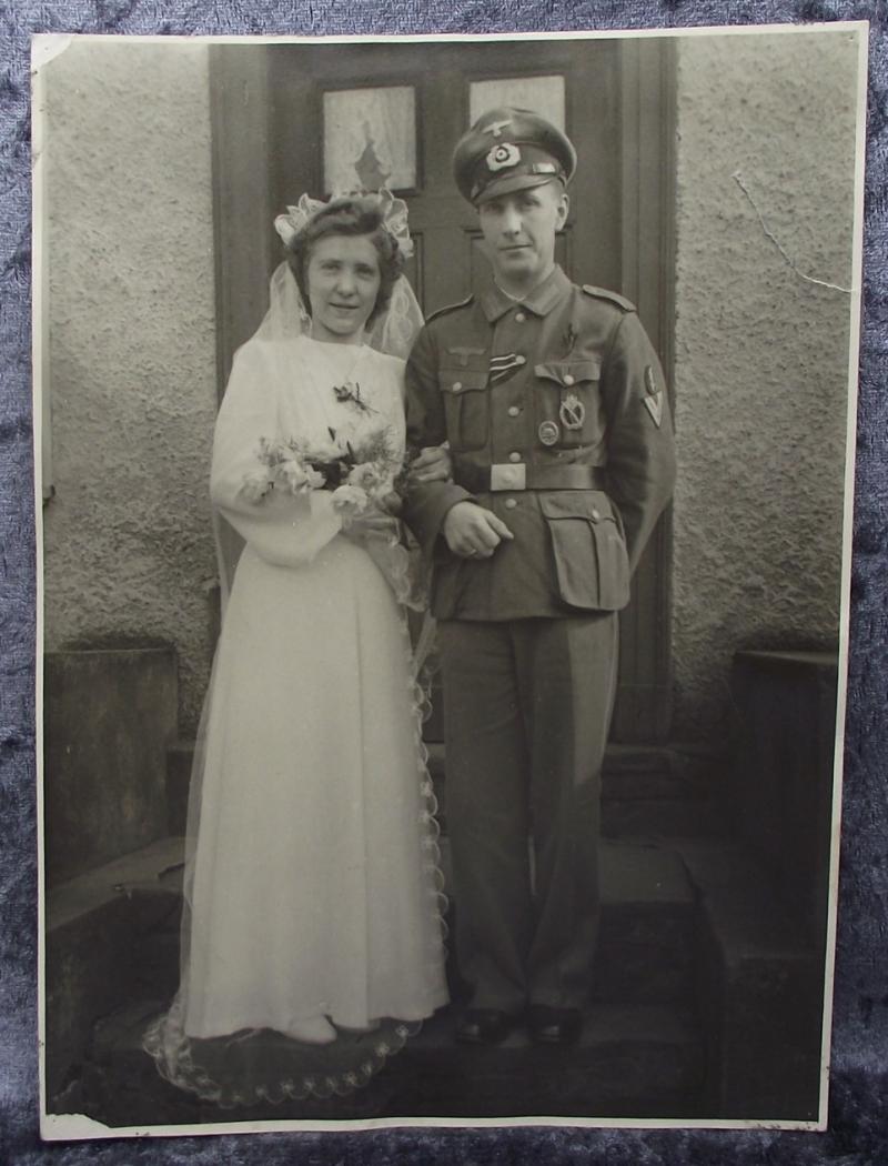 Large WW2 Wedding Photo.