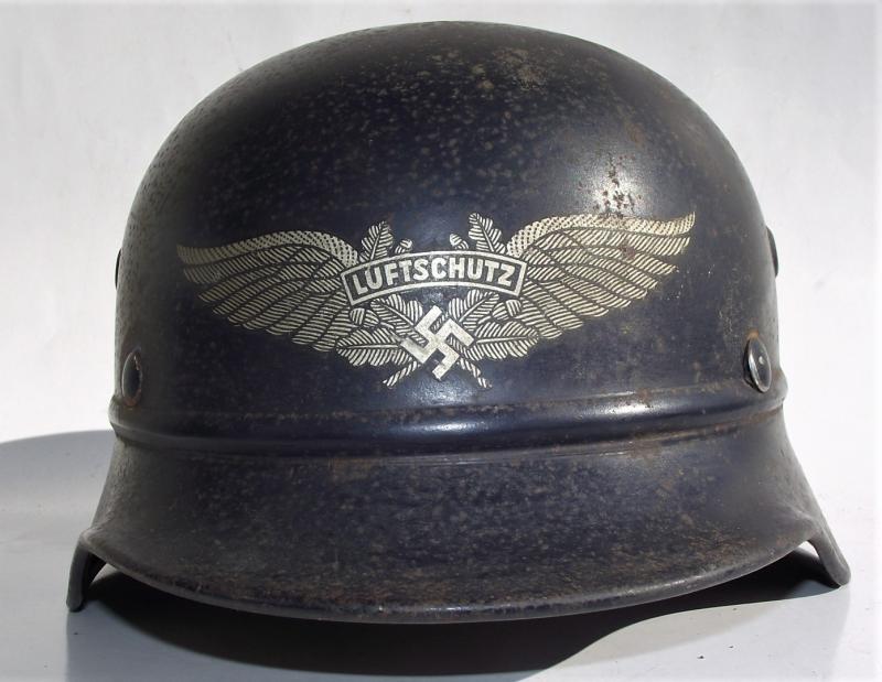 Quist Beaded M40 Luftschutz Helmet. Q66.