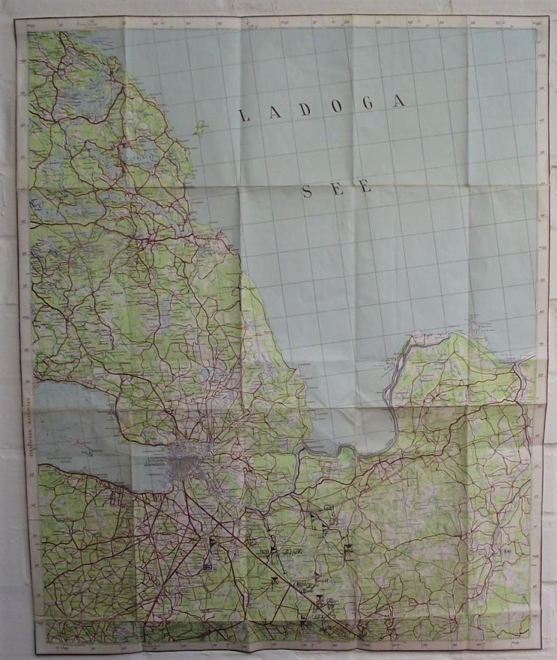 WW2 German Map, Leningrad, With Unit Dispositions.