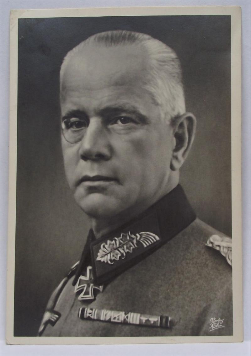 Photo Post Card. Generalfeldmarschall v.Reichenau.