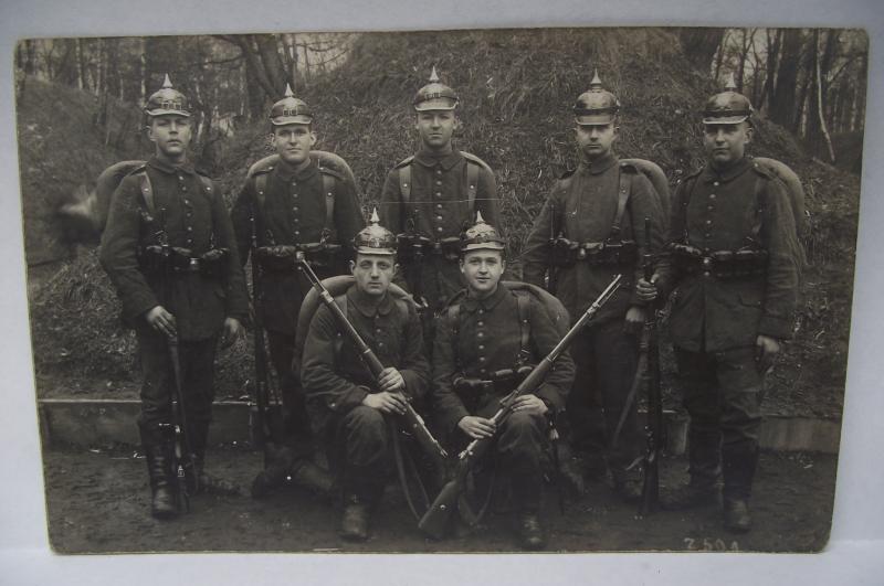 Imperial German Post Card. Saxon Pickelhaubes.