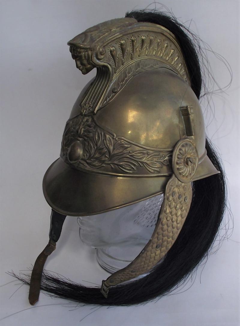 French Third Republic Fire Brigade Ceremonial Helmet.