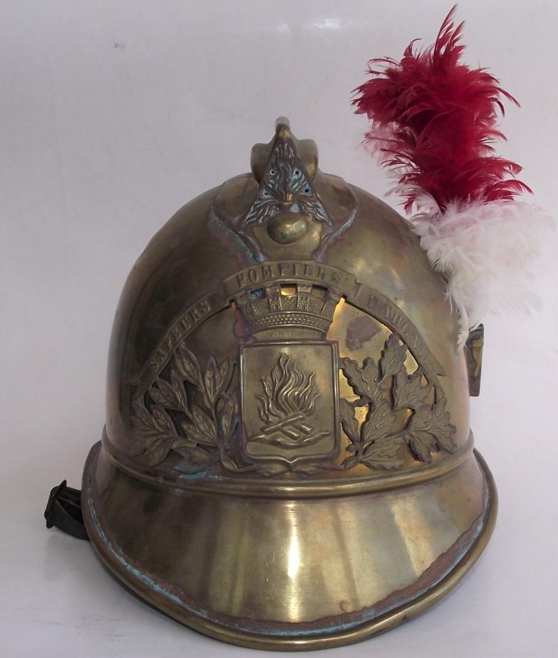 French M1885 Firefighters Helmet. Somme Village.