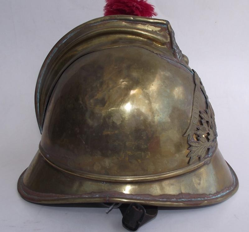 French M1885 Firefighters Helmet. Somme Village.