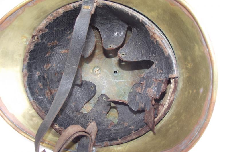 French M1885 Firefighters Helmet. Somme Village.