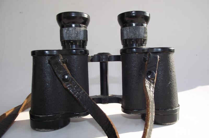 German 6X30 ''ddx'' Marked Binoculars and Matching Marked Leather Neck Strap.