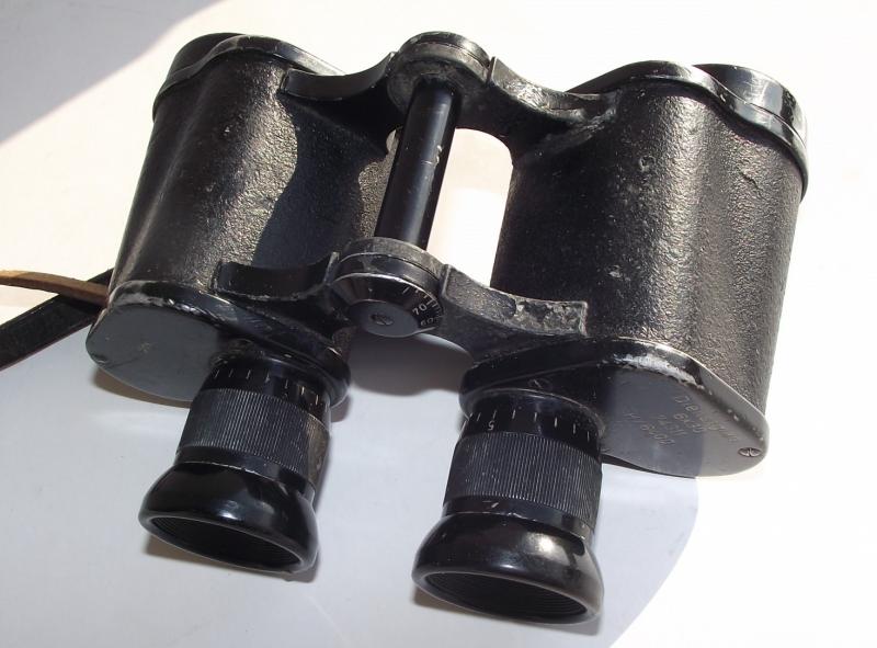 German 6X30 ''ddx'' Marked Binoculars and Matching Marked Leather Neck Strap.
