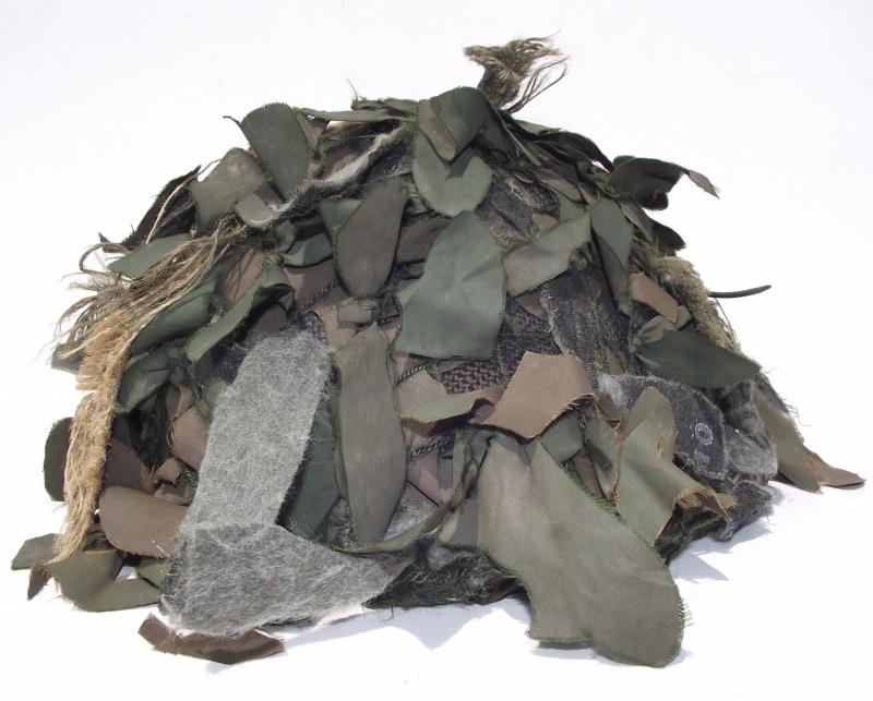 Camo Netted Post War British HSRAC Helmet. 1970's.