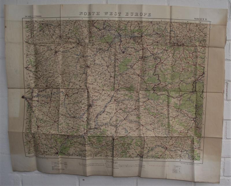 WW1 British Map, 1918 France. Amiens, Arras, St Amand.