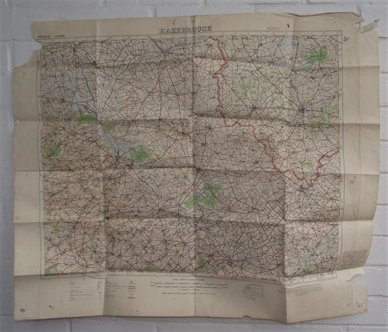 WW1 British Map, 1916, Hazerbrock, Ypres.