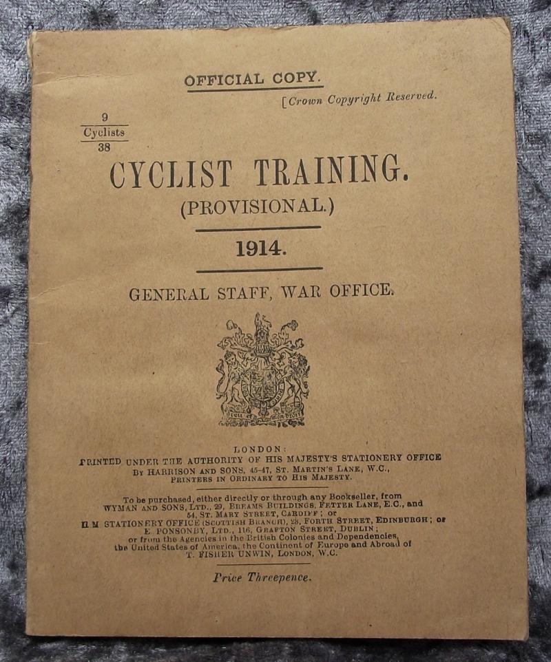 WW1 British Military Manual. 1914, Cyclist Training.