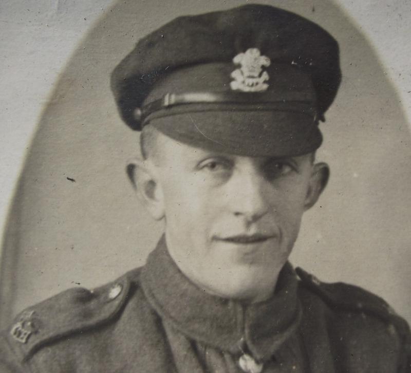 WW1 Welsh Regiment Photo Post Card.